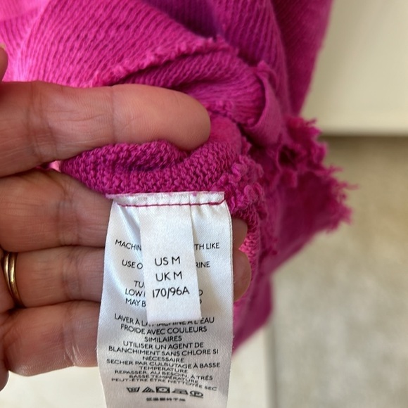 We The Free Fuschia Exposed Seam Relaxed Fit Top Size Medium - Picture 4 of 12